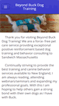 Mobile Screenshot of beyondbuckdogtraining.com